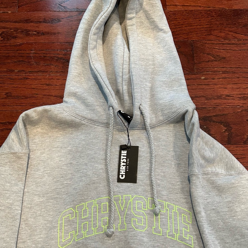 Grey with Light Green Chrystie Hoodie - Picture 3 of 3